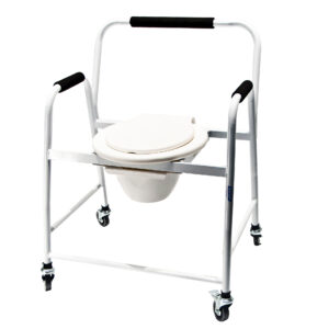 F81 | Eleva inodoro fijo reforzado con ruedas 66 cm de ancho