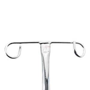 PS14 | Soporte cromado para suero 2 ganchos