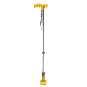 B28AS | Bastón regulable aluminio amarillo ultra estable mango T