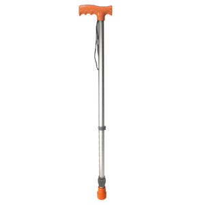 B28NA | Bastón regulable aluminio naranja mango T