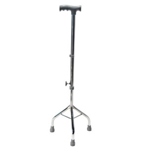 BT37-MT |  Bastón trípode regulable base chica cromado -  mango Te