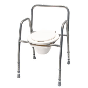 E64 | Eleva inodoro fijo de aluminio con respaldo