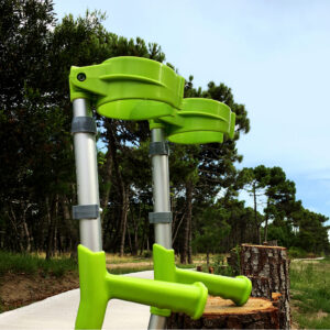 B25MV | Bastón canadiense aluminio doble regulación mediano Verde