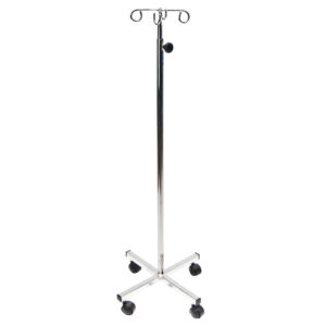 PS11M | Porta suero cromado rodante multisuero